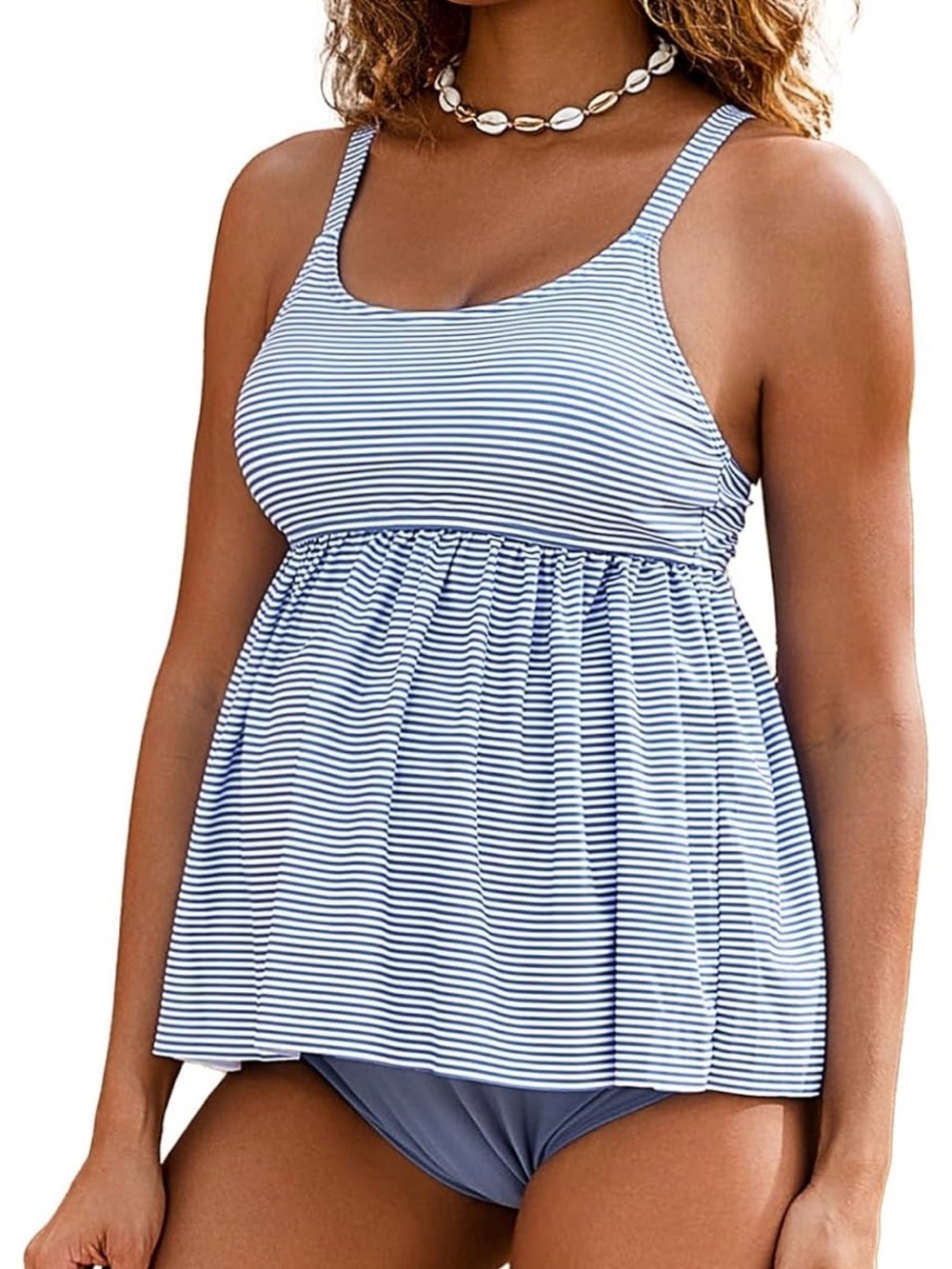 Maternity Tankini with Shorts Two Piece Swimsuit